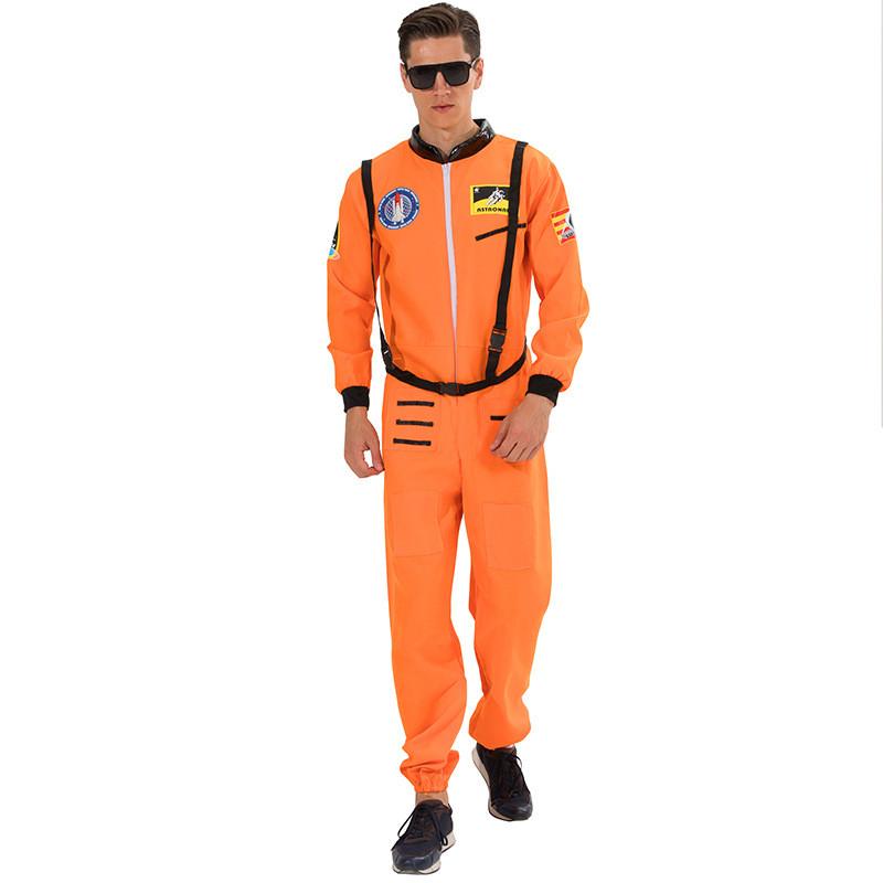 Space Pilot Costume For Men With Polyester Fabric For Stage And Party Performances
