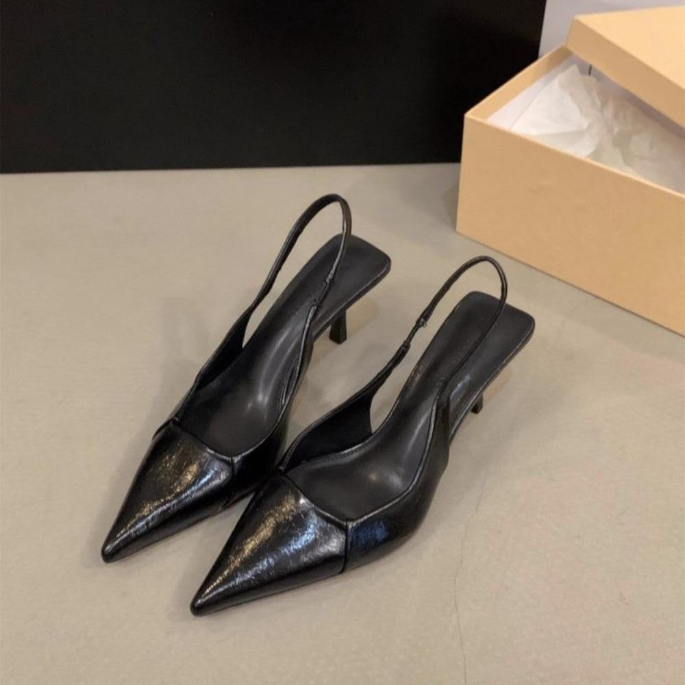 

Designer High Heel Shoes Fashion Slip-on Women s High Heels Pumps Summer Solid Office and Career Sexy Pointed Toe Heeled Sandals 39 чорний