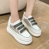 Fashion 7.5cm Women Casual Platform Wedge Summer Hollow Mesh Shoes High Brand Crystal Hook Sping Chunky Sneaker Fashion High Heel