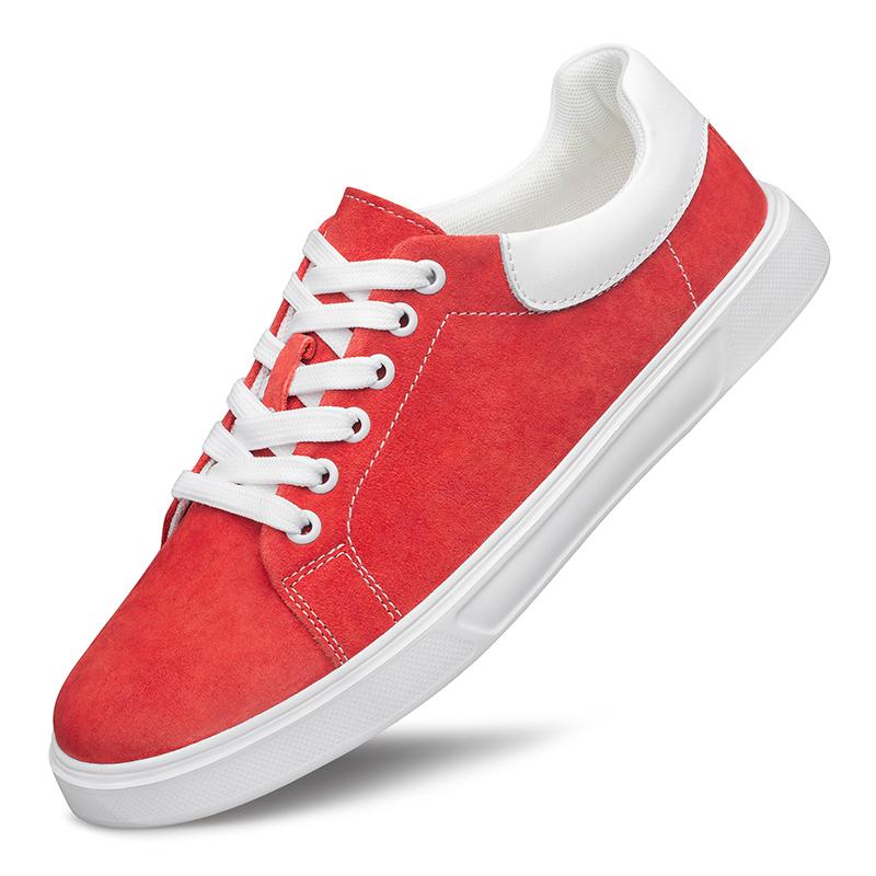 

Fashion All-match Casual Shoes Brand Outdoor Flats Lace-Up Summer Man Shoes Genuine Leather Skate Shoes Men Male Comfortable Sneakers 46 красный