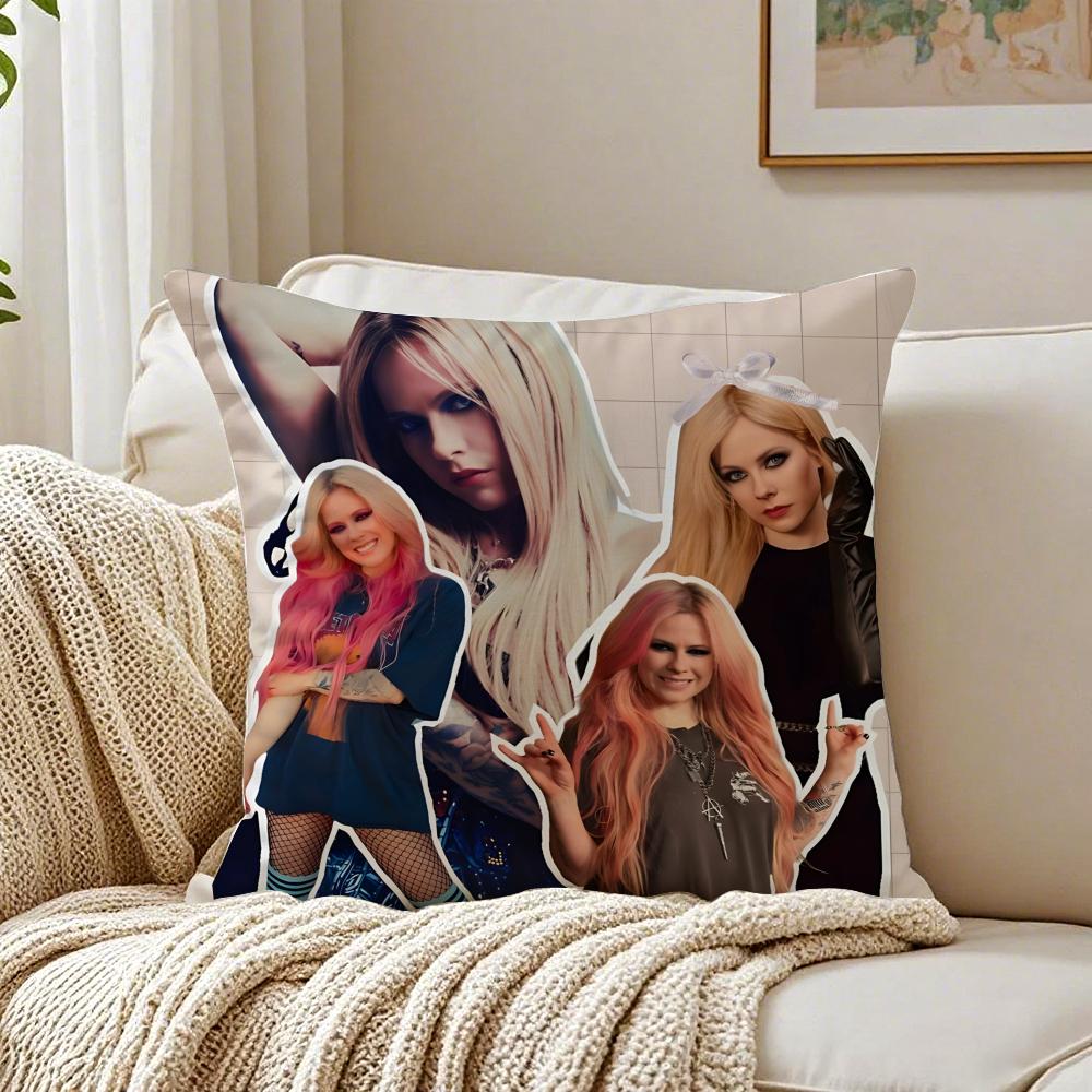 Music PopPunk AAvril LLavigne Cushion Cover Pillowcase Antidustmite Living Room Sofa Decor Cushion Room