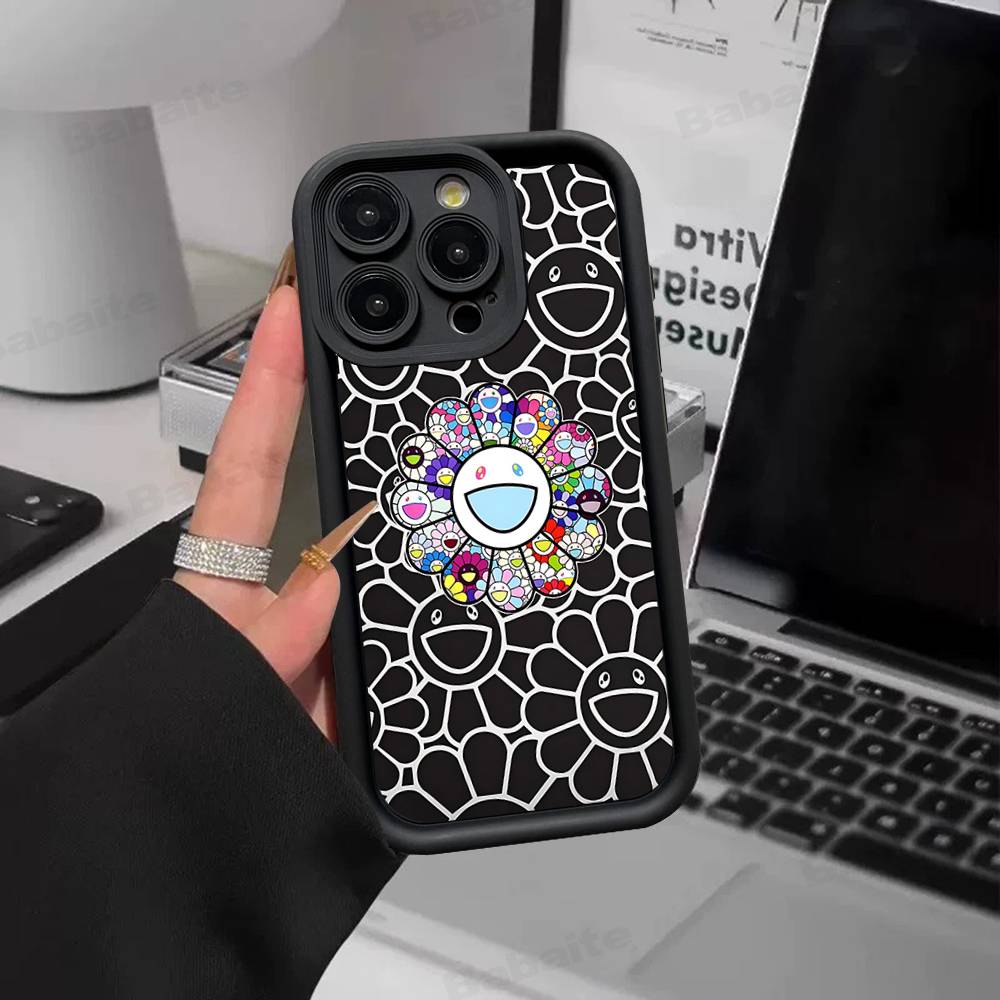 Art T-Takashi M-Murakamis Phone Case For iPhone 17 16 15 14 13 12 11 Air Plus Pro Max Soft Back Cover