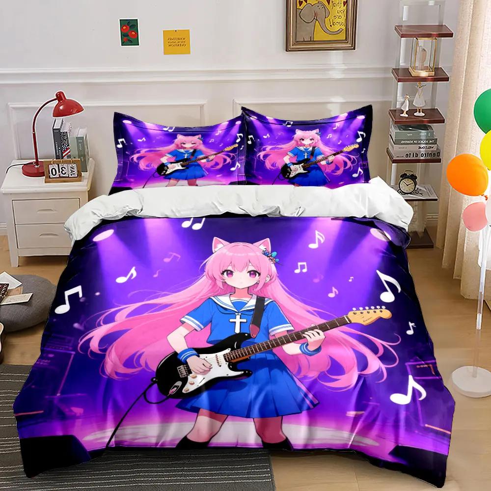 "Anime Band Costume Set" Soft Comfortable Duvet Cover Bedding Set Included 1*Duvet Cover & 2*Pillowcases gift