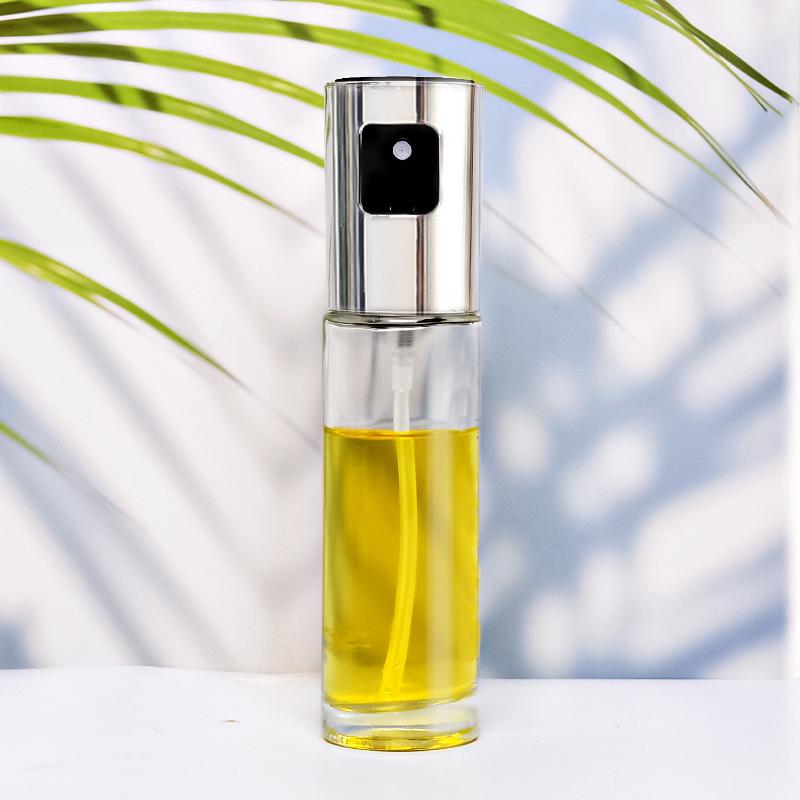 Glass Press-Type Non-Leak Oil Sprayer for Kitchen and BBQ