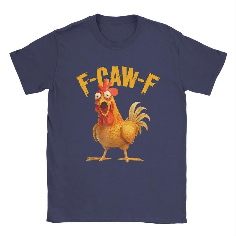 

Cotton Funny F Caw F Chicken FCAWF Chicken T-Shirt Men Funny Tee Shirt Crew Neck Short Sleeve T Shirts Idea Clothes L