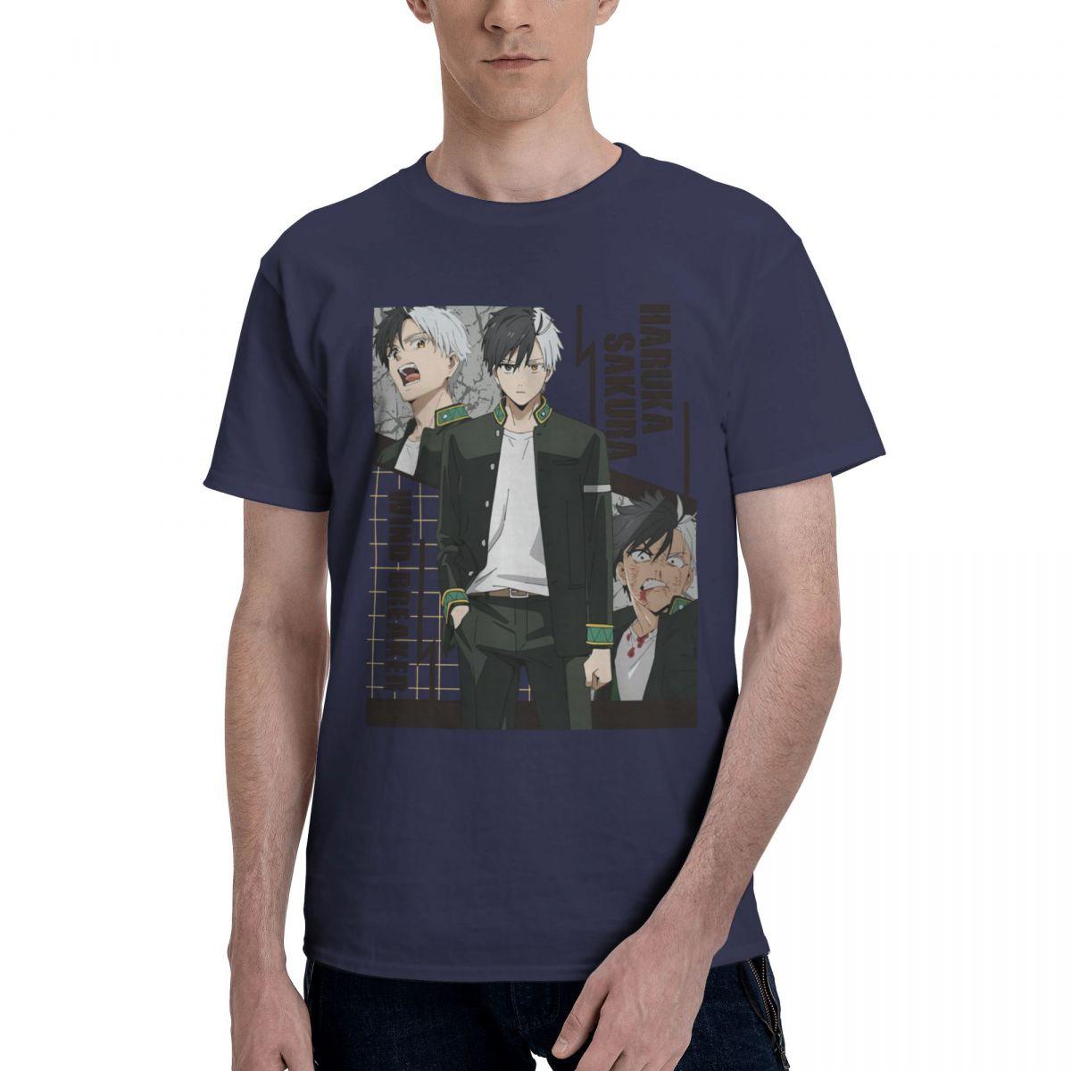 

HARUKA SAKURA Wind Breaker T-shirt Y2K Clothes Oversized Cotton T-shirts for men Short sleeve 4XL