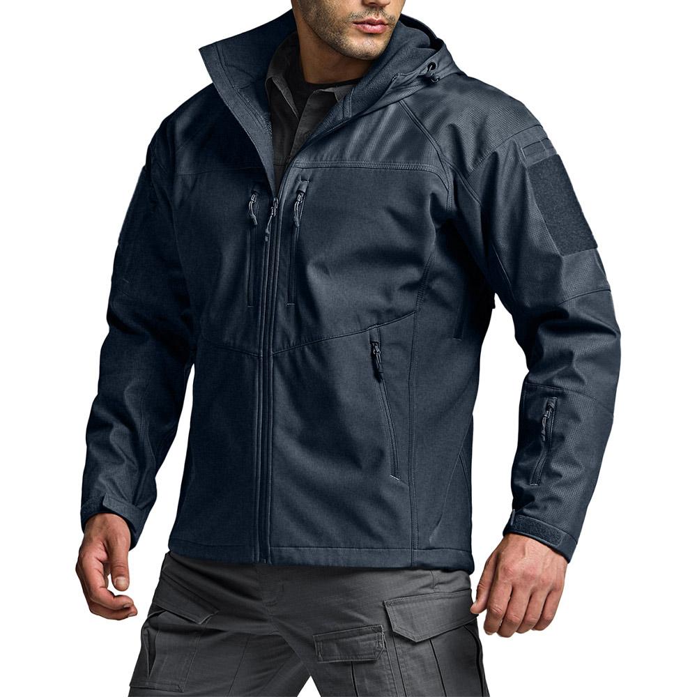 Cqr Lightweight Softshell Fleece-Lined Hooded Outdoor Jacket Thermal Water Repellent (Type B)