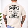 Coola pappor klubben T-shirt Retro Skateboard Sommar Herr Träningsdräkt Rundhalsad Kortärmad Casual Sportkläder