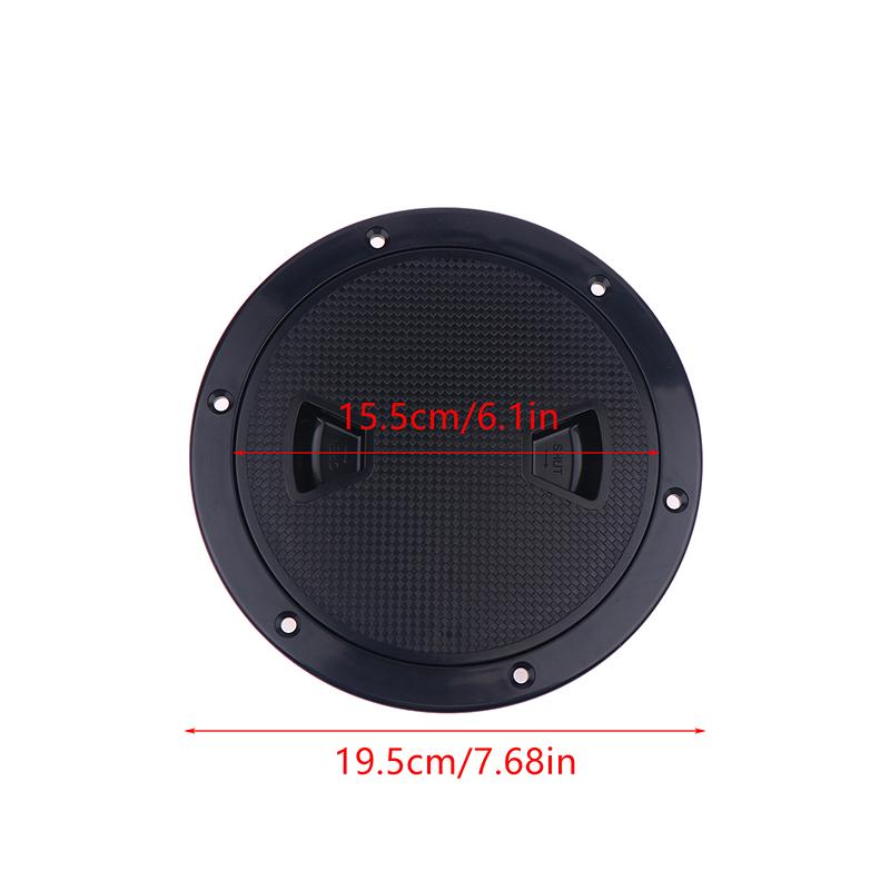 ABS Plastic Round Non-Slip Inspection Hatch Cover - 4''/6''/8'' Screw-Out Access Hatch with Detachable Cover for Kayaks & Yachts