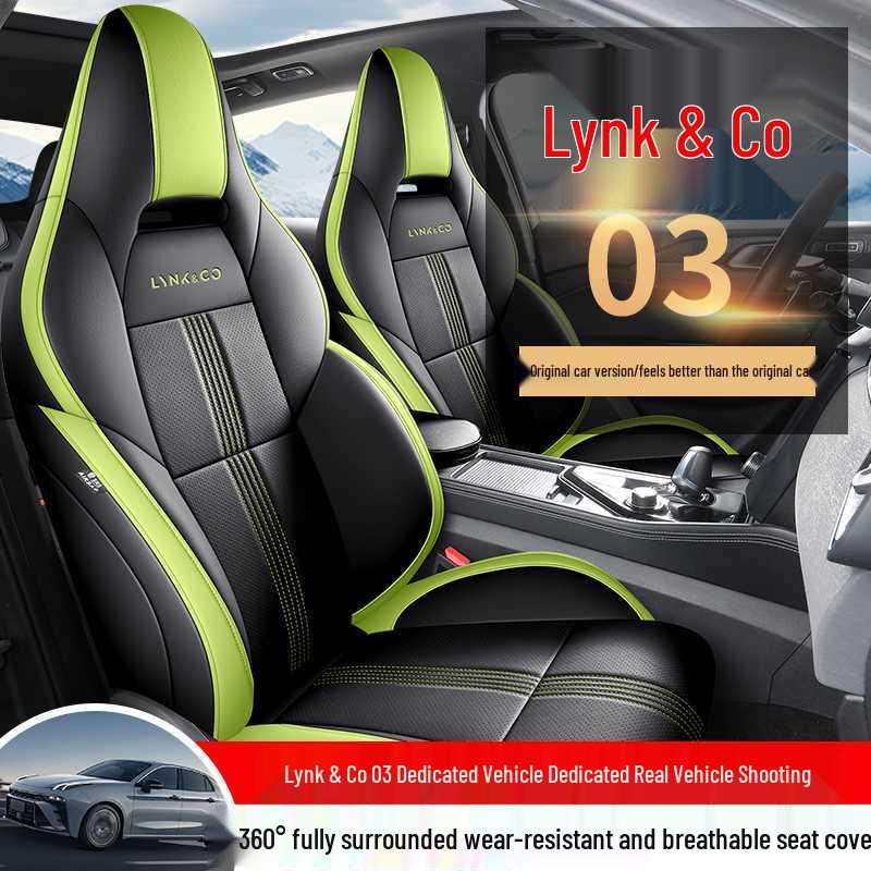 Lynk & Co 03 Leather Car Seat Cushions (23-26), All-Season, Fully Wrapped, Vehicle-Specific Seat Covers