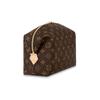 Louis Vuitton Neceser/Bolsa de Cosméticos Grande para Mujer con Estampado Integral y Cierre de Cremallera Marrón