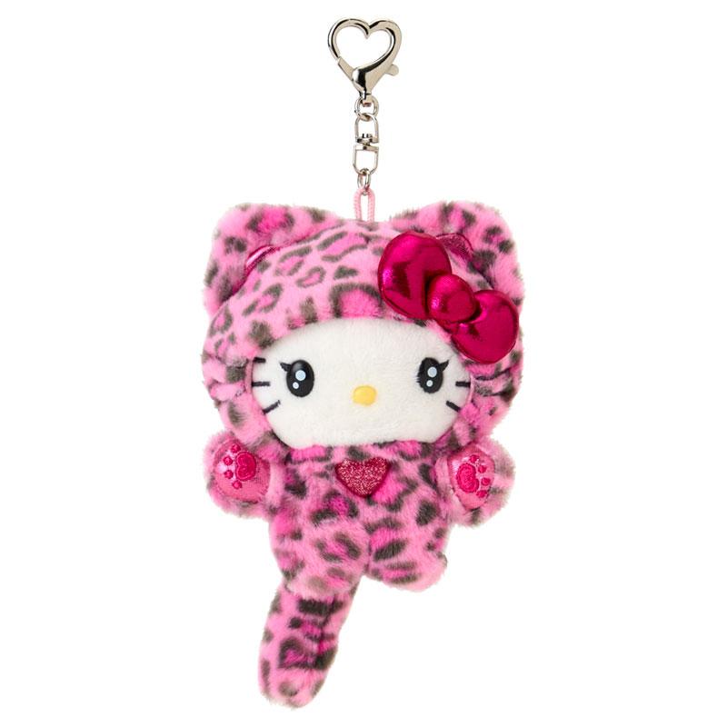 Sanrio Leopard Cat Series Melody HelloKitty Cinnamoroll Plush Pendant 17cm/19cm High Hello Kitty Pink