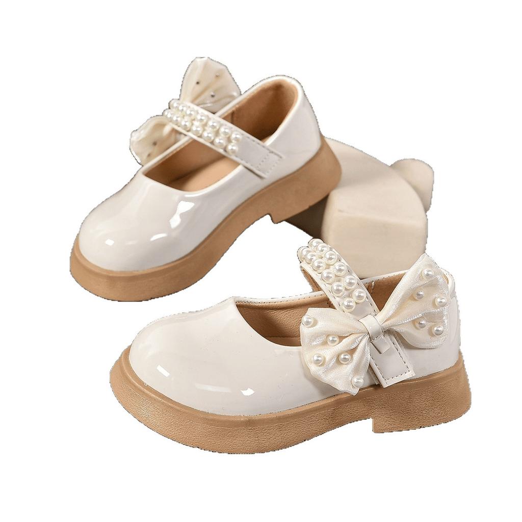 2025 Spring and Autumn New Children's Leather Shoes Student Single Shoes Princess Shoes Soft Sole Middle and Older Children's Black Dance Shoes