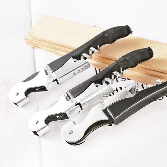 2Pcs Bottle Opener, Stainless Steel Lever Corkscrew, 3-in-1 Corkscrew Beer Bottle Opener And Foil Cutter, Home Bar Accessories