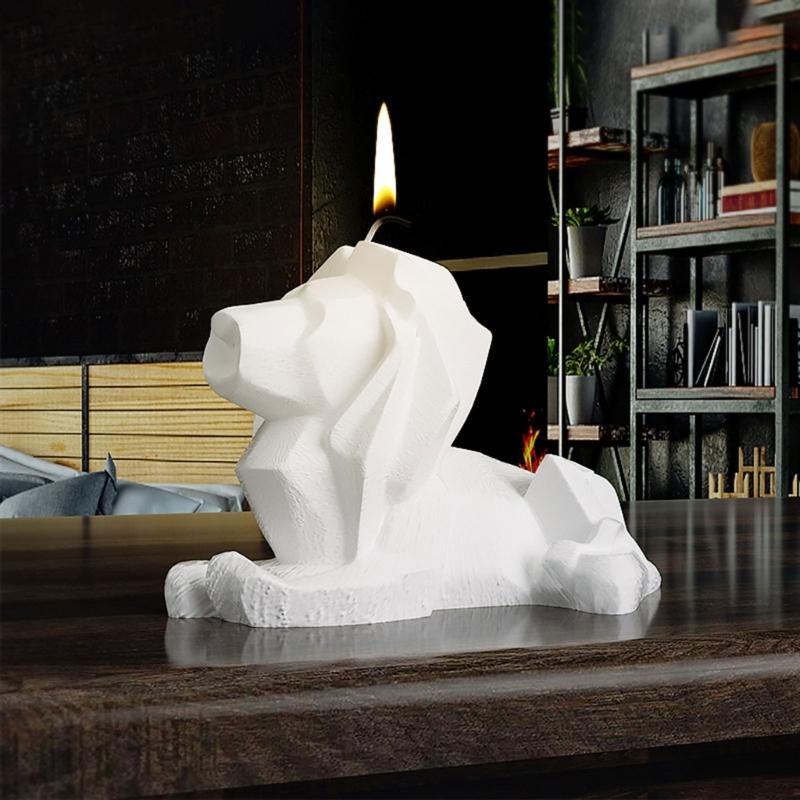 Silicone Lion Candle Mold Aromatherapy Candle Mold 3d Animal Plaster Epoxy Mold for DIY Soap Present Candle Making