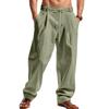 American Style Men's Casual Wide-Leg Linen Beach Pants - Four Seasons Trend