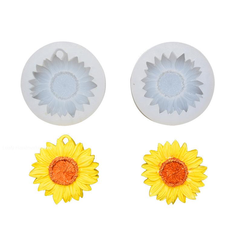 Sunflower Soap Mold Diy Chrysanthemum Aromatherapy Candle Silicone Mold Gypsum Hanging Mold Chocolate Cake Decoration