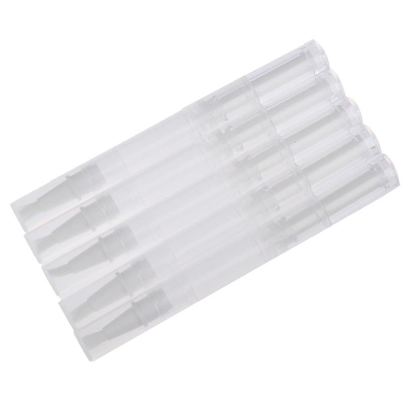 5Pcs 3Ml Nail Nutrition Oil Empty Pen Botttle With Brush Applicator Nail Tools