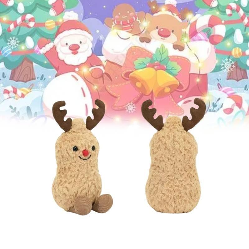 Entzückendes Weihnachtsrentier Erdnuss Plüschtier Weich Tröstlich Kuschelig Geschenk