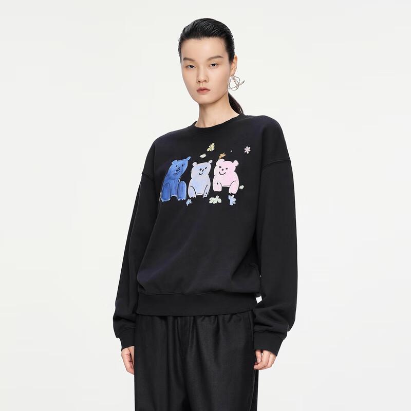 JNBY 2024 Осень Толстовка свободного кроя с круглым вырезом и принтом животных 13290₽