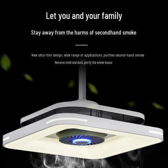 Remote Control Lifting Chandelier & Air Purifier for Chess, Card, and Mahjong Rooms