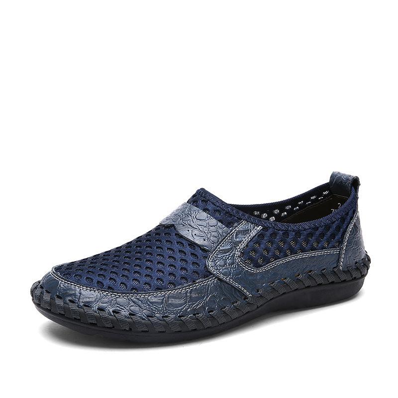 Summer men's shoes breathable men's sports and leisure shoes Korean version trendy shoes lazy mesh shoes one pedal