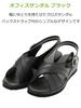 STRIX DESIGN Black Cross Size 3E Comfortable for Nurses and Office Women's Loose-Fitting Sandals, S, Wide, Lightweight, Workers, SK-011