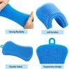 3 Pezzi Spazzola per Lavare i Piatti in Silicone Spugna per Pentole e Padelle Spazzola per Pulizia Cucina Tamponcino Abrasivo in Silicone Spazzola per Lavare Pentole, Padelle, Frutta e Verdura