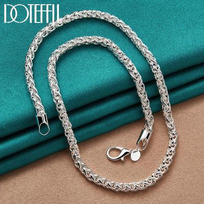 Classic 8mm Geometric Necklace Silver Color Gift Fashion Jewelry