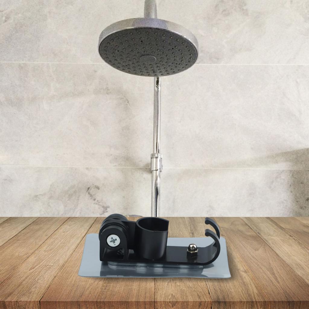 Shower Head Holder Adjustable Bracket Aluminum Black Holder