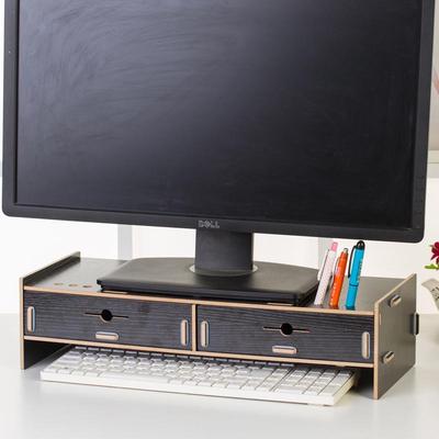 Customizable Multi-Layer Storage Rack: Monitor Stand, File Rack, Makeup Box, Desktop Organizer.