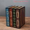 American Retro Wooden Pen Holder: Multi-functional Fake Book Desktop Storage Box and Home Study Ornament.
