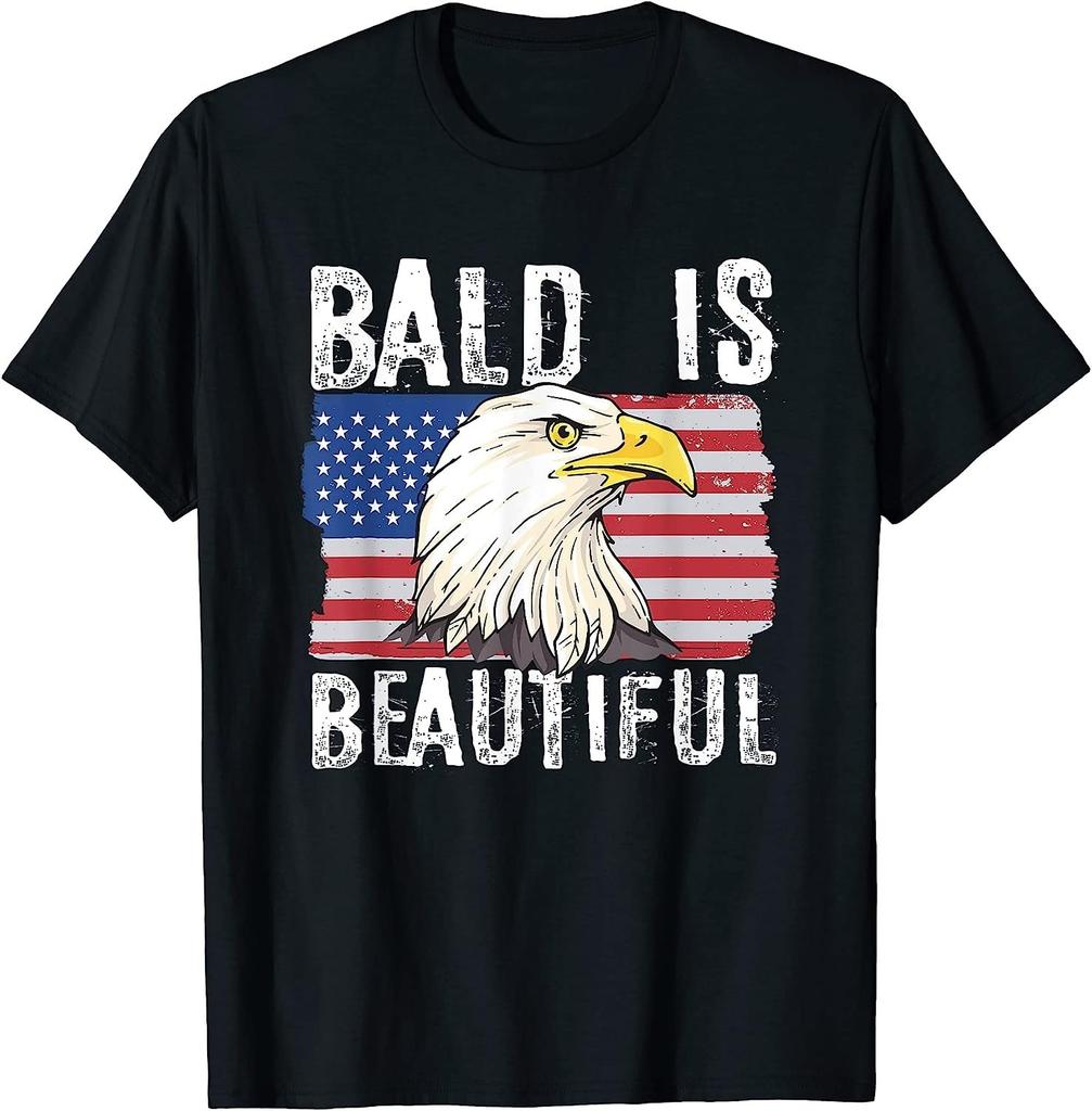 NEW LIMITED! Bald Is Beautiful 4th of July Independence Day Tee - MADE IN USA