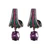 Popular Jewelry Brass Inlaid With Colored Zircon Earrings Electroplated Platinum Ear Jewelry