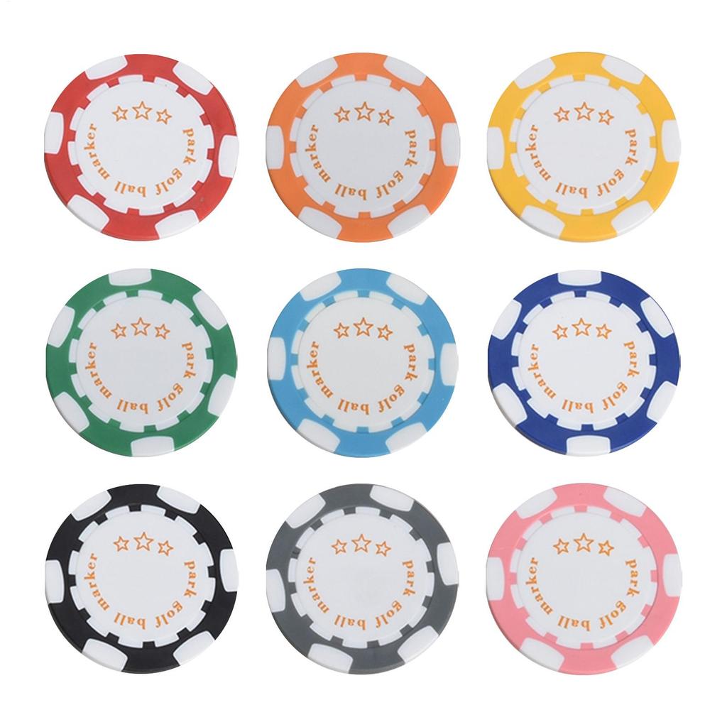9Pcs Golf Ball Marker With Golf Hat Clip Tool Golf Marker Chips Outdoor Golf Accessories