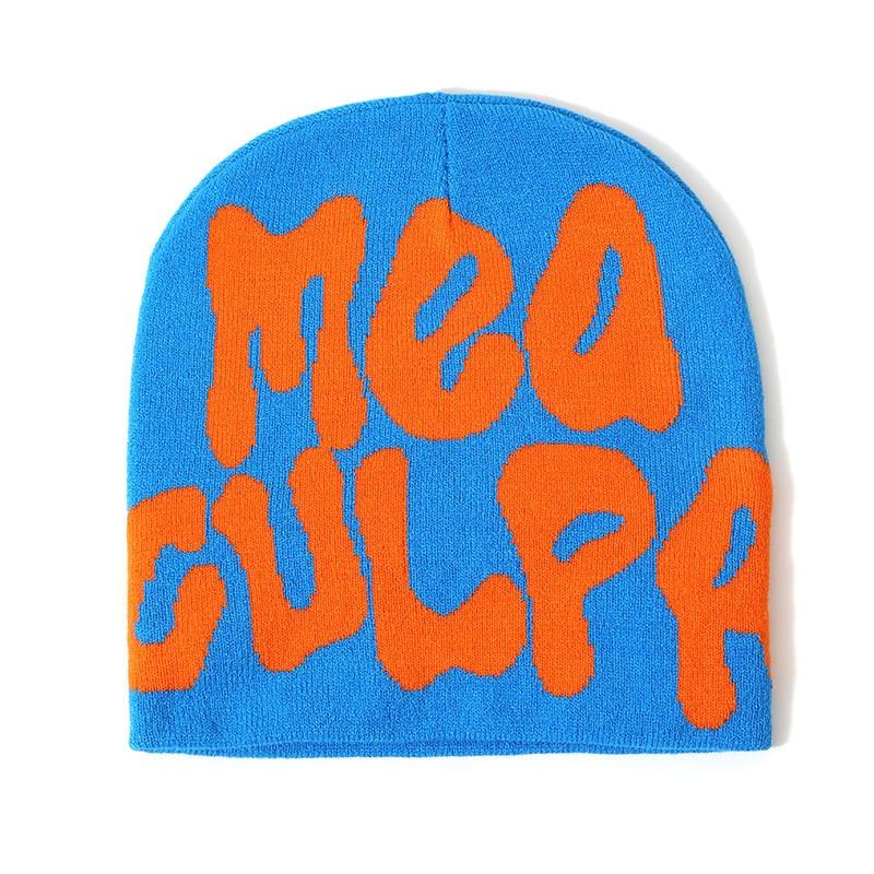 Unisex 100% Acrylic Autumn Winter Custom Jacquard Logo Knitted Beanie Hat Hip Hop Style One Size Fits All