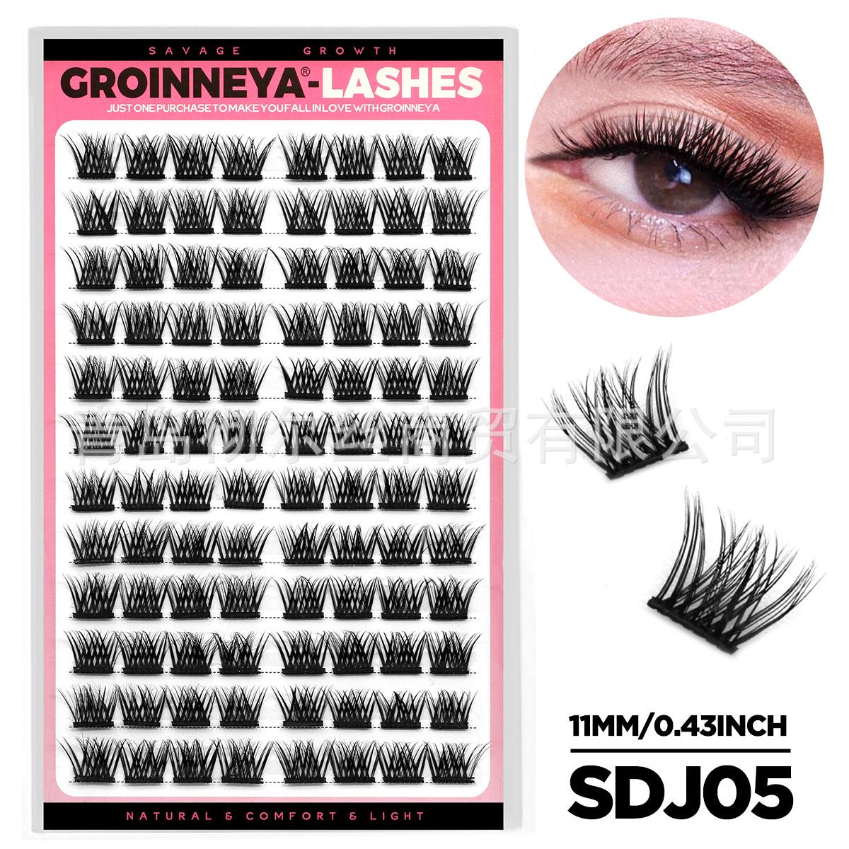 

Накладные ресницы Little Devil Pisces широкой лентой - Сегментированные, Плотные «рыбий хвост», Европейско-американский стиль.