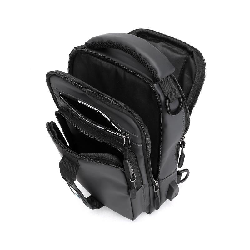 Men's USB Charging Multifunction Shoulder Chest Bag Backpack