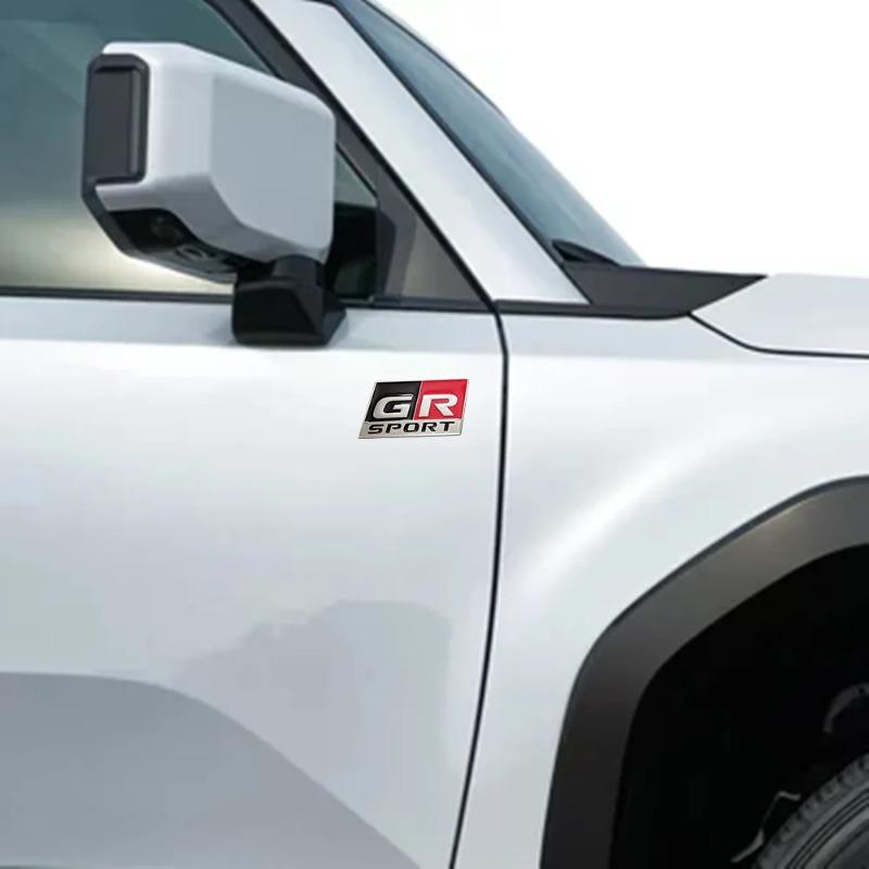 GR Sport metal car sticker badges for  Prado 86 HV Yaris RZ RC RS C-HR Corolla Prius Harrier Camry Tacoma Venza RAV4