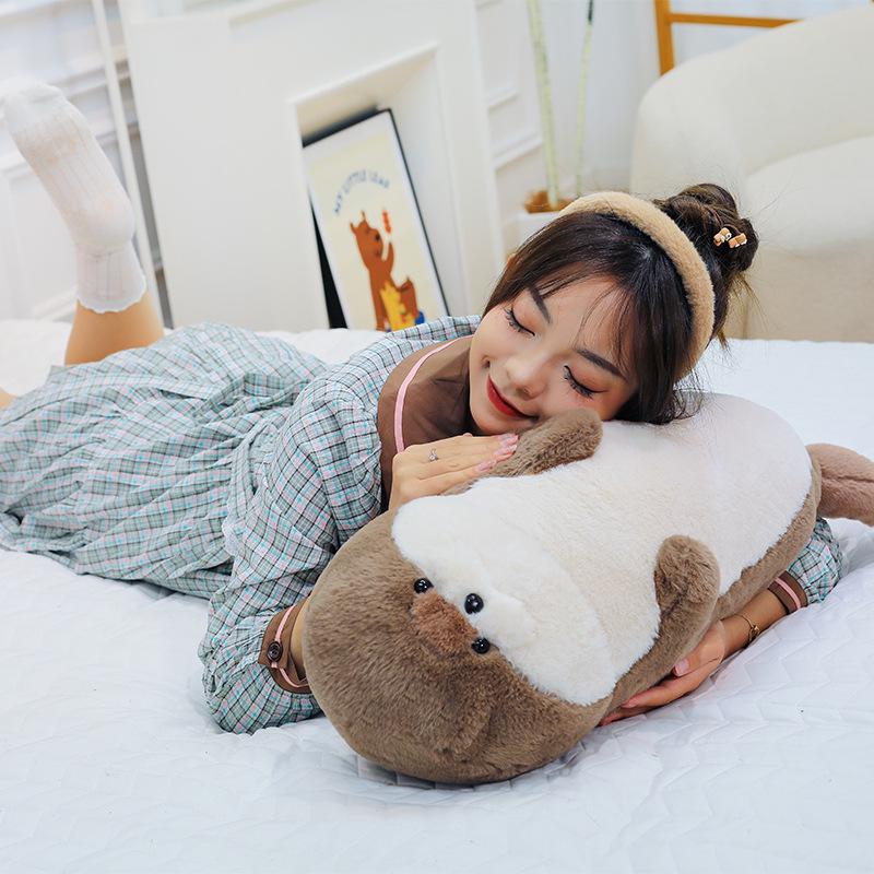 Super Soft Large Sea Otter Plush Pillow - Cute Bed Backrest & Sleeping Toy