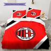 Set Biancheria da Letto con Fantasia AC Milan Copripiumino Federa Decorazione per la Casa Regalo (1 * copripiumino + 2 * federa, senza nucleo)