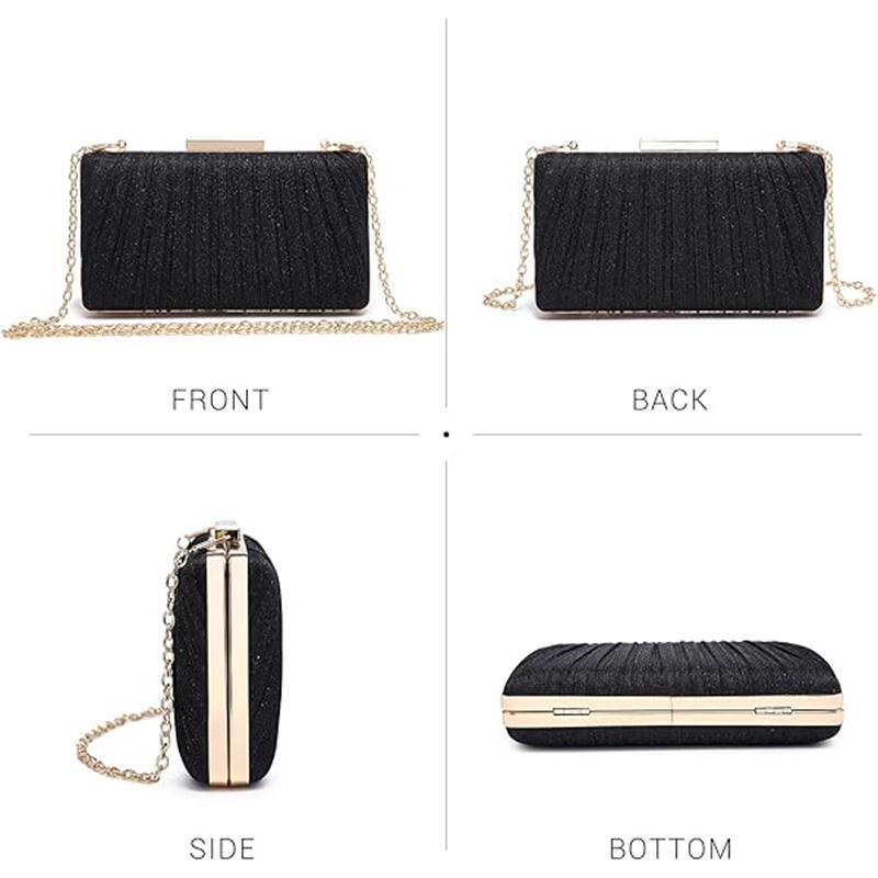 Γυναικείες Βραδινές Τσάντες Clutch Τσάντες Επίσημες Τσάντες Πάρτι Κομψή Πλισέ Γυναικεία Τσάντα Ώμου Νυφικές Τσάντες Τσάντες Κοκτέιλ και Χορού