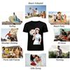 Gentle Nurse With Bouquet Print Casual Daily Short Sleeve Top Pure cotton T-shirt