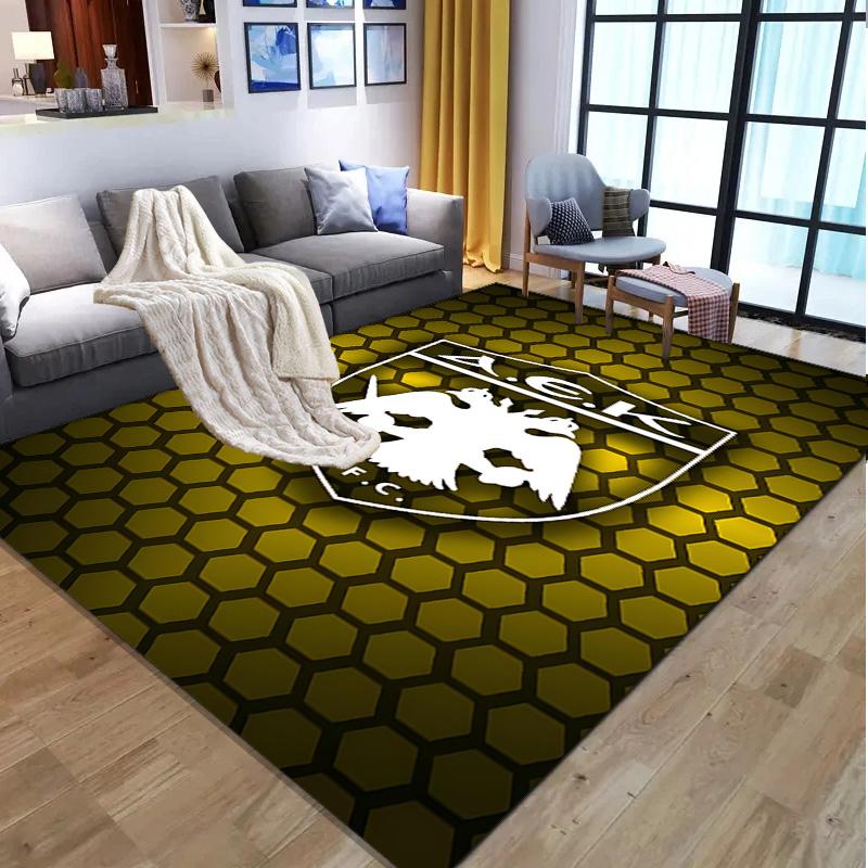 AEK Athens FC Pattern Rug, Indoor/Outdoor Mat, for Picnic, Gameroom, Bedroom, Office, Living Room, Home Decor Carpet, Birthday Gift