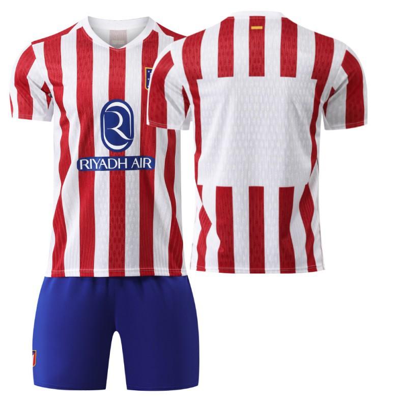 2025-26 Atletico Madrid Domicile N°. 7 Maillot Gretzman Vêtements pour enfants Ensemble d'uniforme de football 19 Alvarez