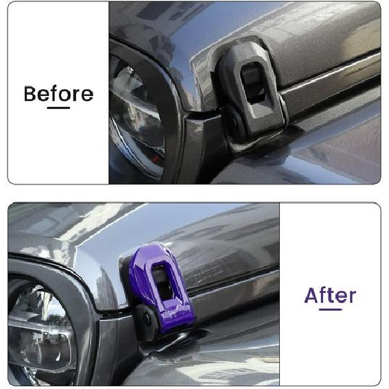 Vorderer Motorhauben-Schlossriegel-Zierleiste für Jeep Wrangler JL JLU Gladiator JT P