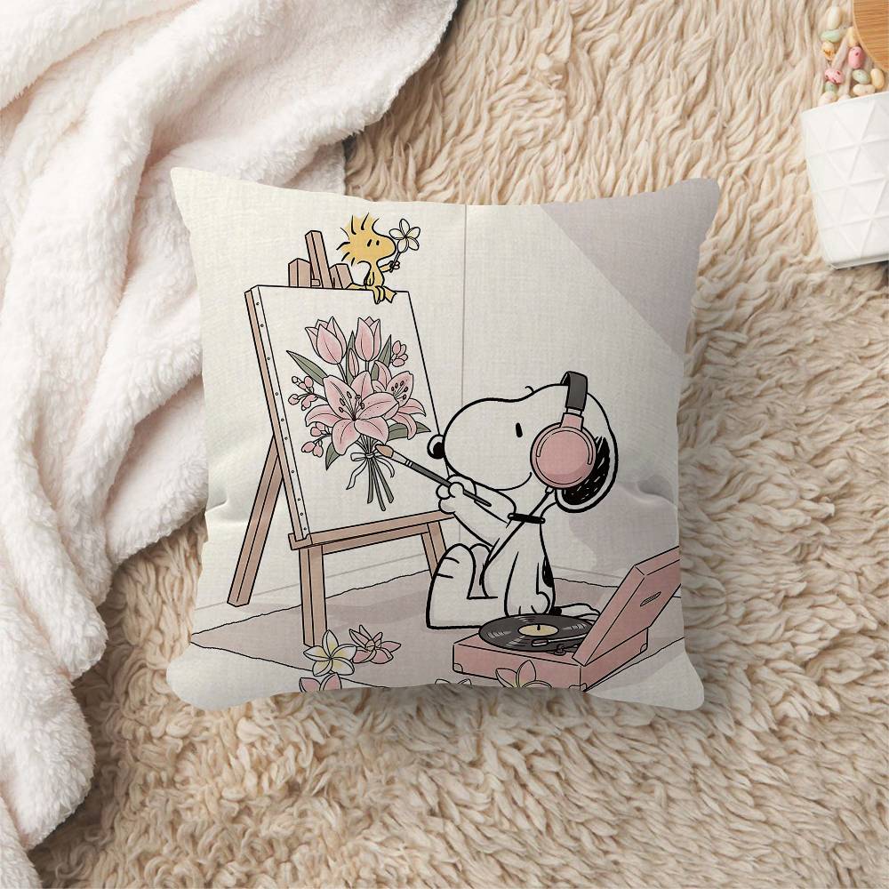 The SSnoopys Show Cartoon Pillow Gifts Home Office Furnishings Bedroom Sofa Car Cushion Cover case xcm