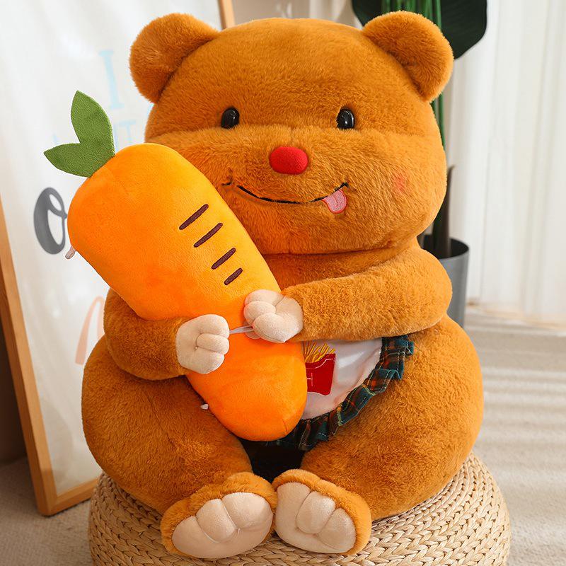 

Плюшевая подушка-спинка капибара - Прикроватная подушка для поддержки поясницы и кукла-медведь 55 cm