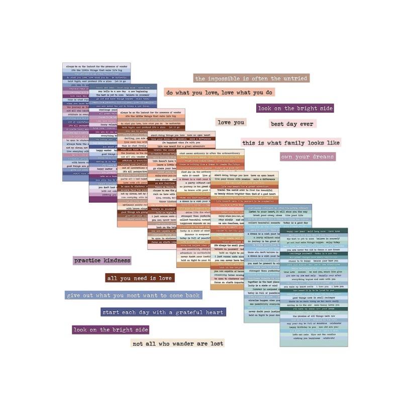 

8pcs/Set Quotes Stickers Sheets For Journaling, Vintage Scrapbooking Supplies Kit For Adults, Small Conversation Stickers one-size синий