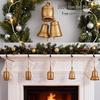 Vintage 2025 Country Style Christmas Hemp Rope Bells and Shabby Metal Cowbells Gifts